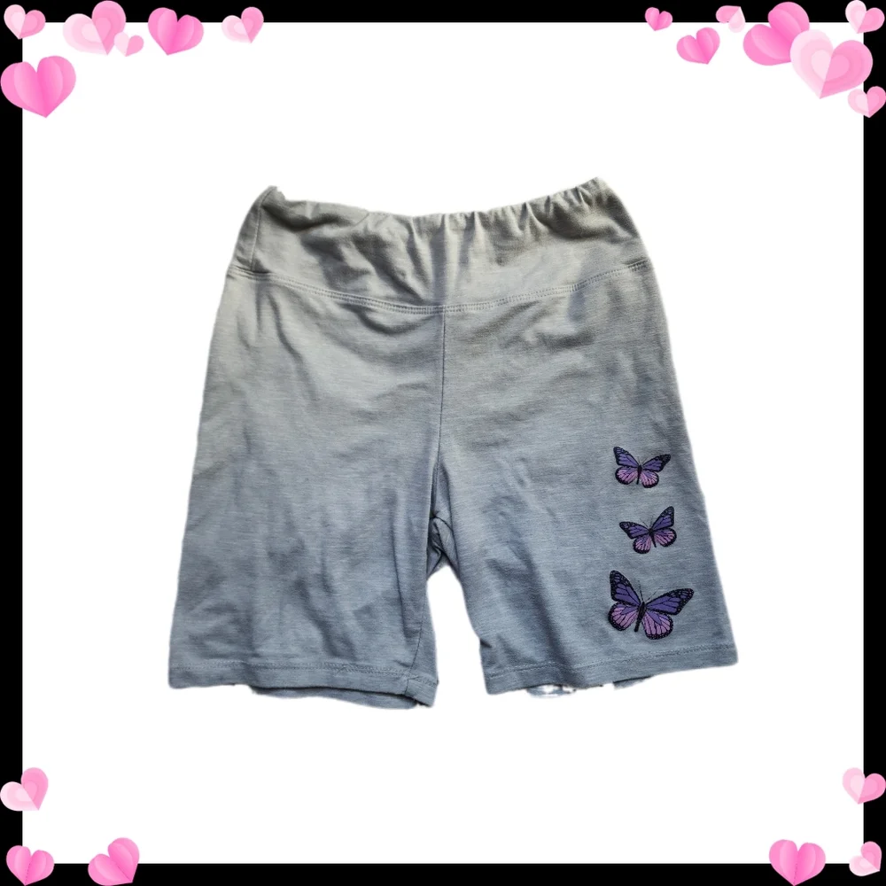 ♠️10/$10♠️ Gray Shorts with Purple Butterfly Design